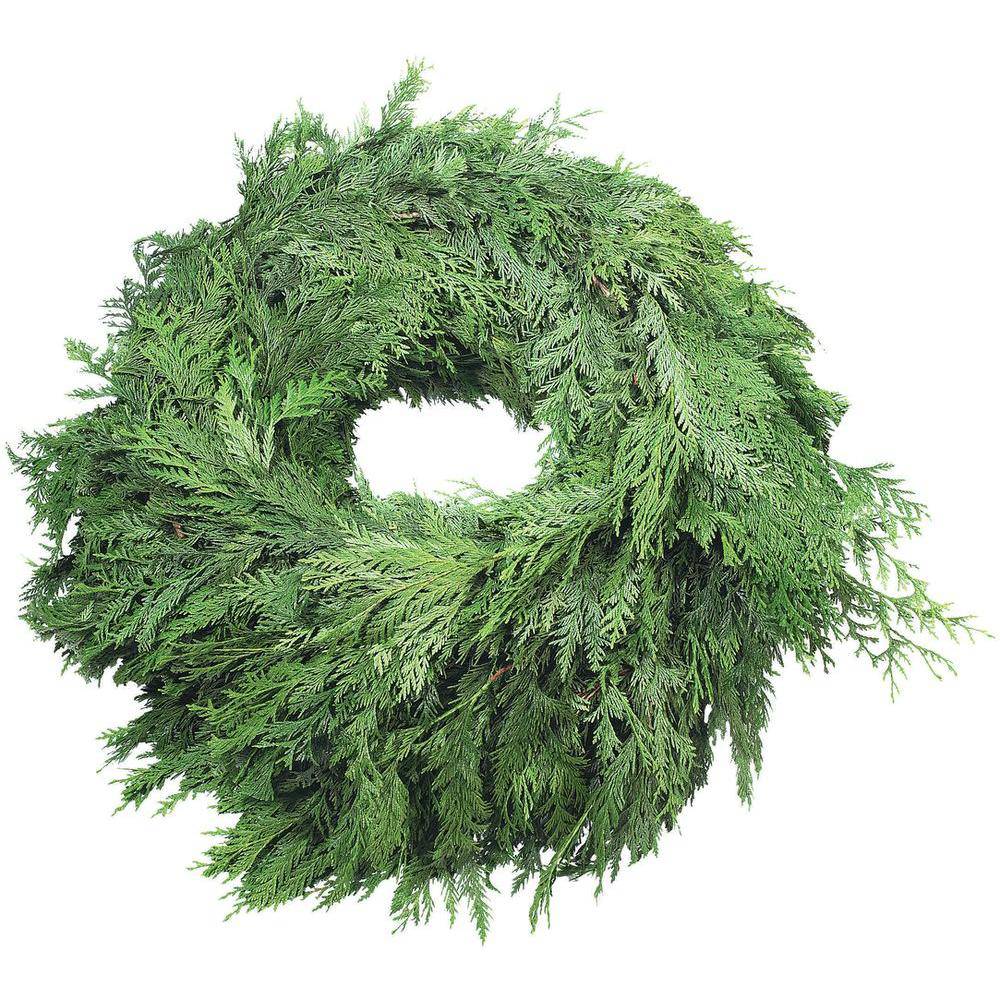 Christmas Garland wreath made of pine tree leaves