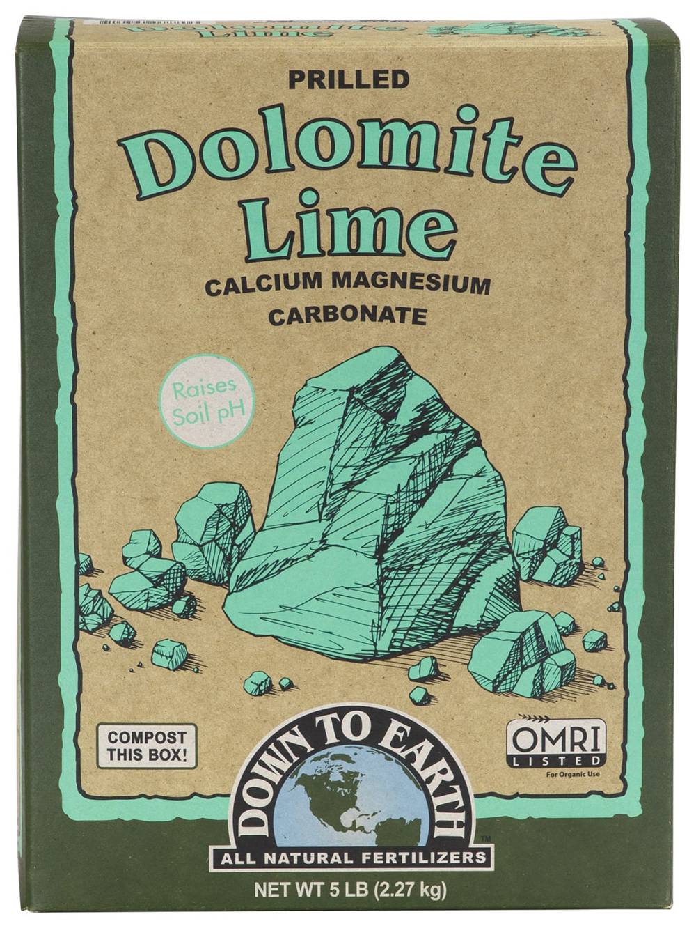 Box of Down To Earth Dolomite Lime